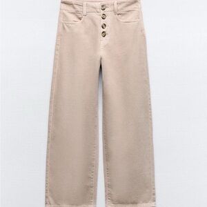 Zara High Waist Exposed Button Culote Jeans size 2
Used
